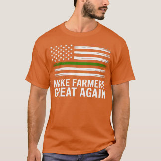 T-shirt Rendez sa grandeur à nos agriculteurs Mince ligne