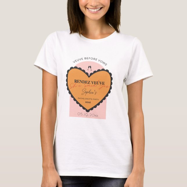 T-shirt Rendez Veuve, Veuve Avant Les Voeux (Devant)