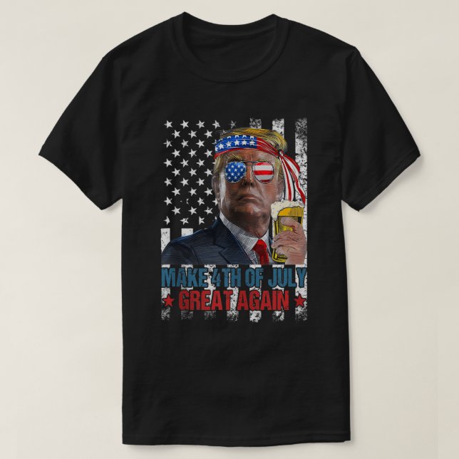 T-shirt Rendre 4 juillet grand à nouveau drôle Trump Améri (Design devant)