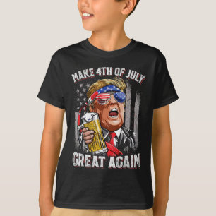 T-shirt Rendre 4 juillet grand Hommes Boire de la bière am
