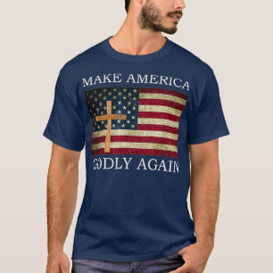 T-shirt Rendre à l'Amérique sa Croix du drapeau américain