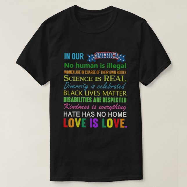 T-shirt Rendre à l'Amérique une nature nouvelle (Design devant)