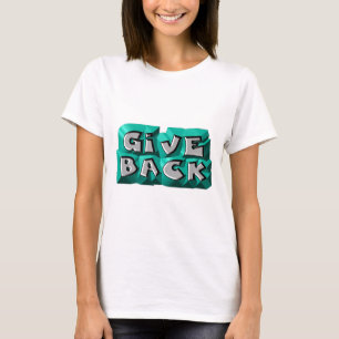 T-shirt Rendre Citation Sagesse Turquoise Gris ciselé