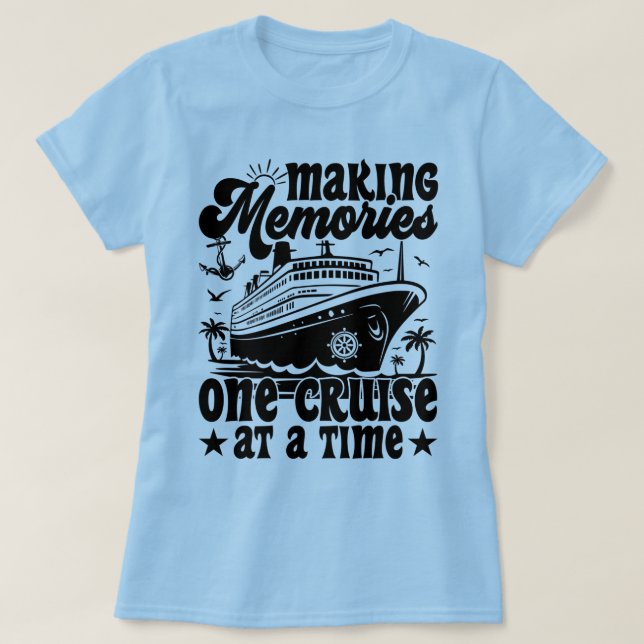 T-shirt Rendre des souvenirs Un couple de croisières de cr (Design devant)