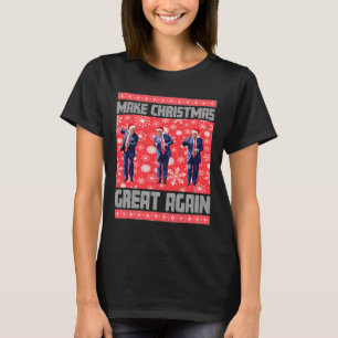 T-shirt Rendre la fête à la grandeur Père Noël Trump Dance