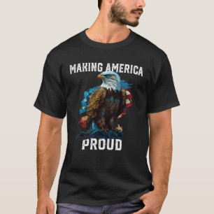 T-shirt Rendre l'Amérique fière patriote de l'aigle à tête