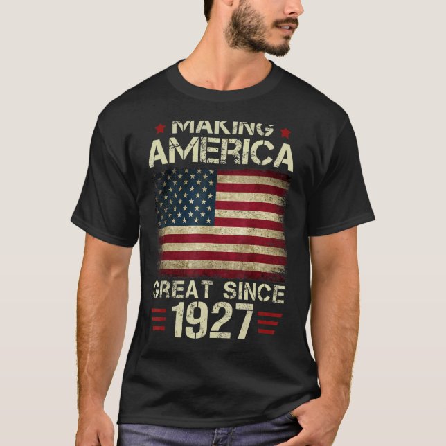 T-shirt Rendre l'Amérique grande depuis 1927 Cadeaux Vinta (Devant)