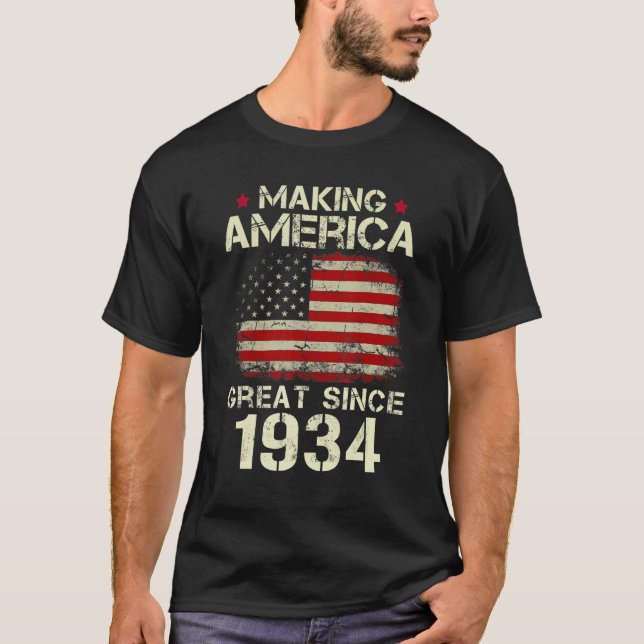 T-shirt Rendre l'Amérique grande depuis 1934 Cadeaux Vinta (Devant)
