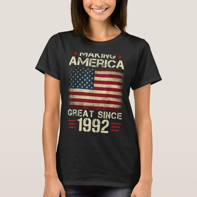 T-shirt Rendre l'Amérique grande depuis 1992 30ème Birt Vi (Devant)