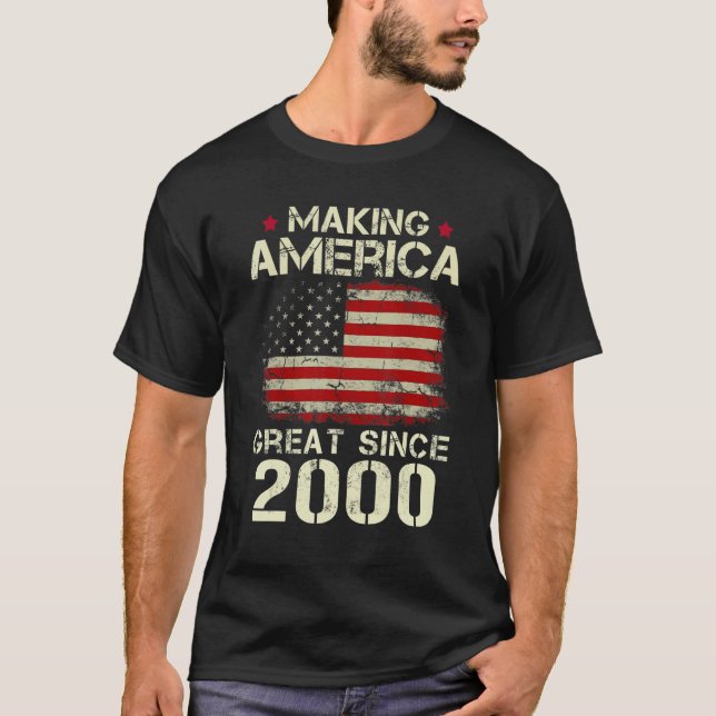 T-shirt Rendre l'Amérique grande depuis 2000 Cadeaux Vinta (Devant)