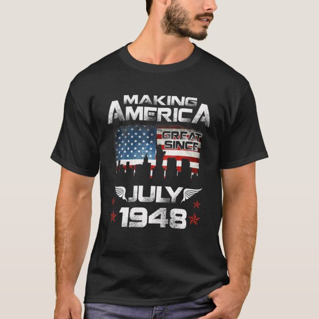 T-shirt Rendre l'Amérique grande depuis juillet 1948 Anniv (Devant)