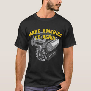 T-shirt Rendre l'Amérique V8 Vintage classique américain