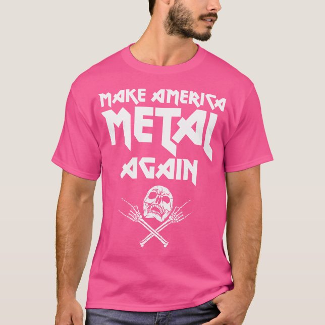 T-shirt Rendre Le Métal De L'Amérique Roche De Crâne Et Ro (Devant)