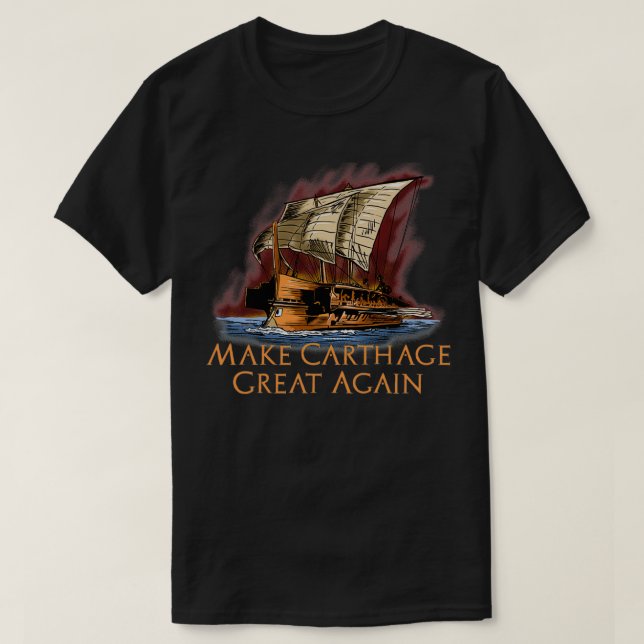 T-shirt Rendre le thaginian Trireme Baseball (Design devant)