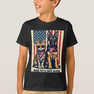 T-shirt Rendre les animaux en sécurité Trump Cats for Trum