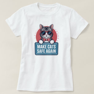 T-shirt Rendre les chats à nouveau en sécurité Lunettes de