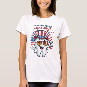 T-shirt Rendre les dents plus grandes 4 juillet Amérique U