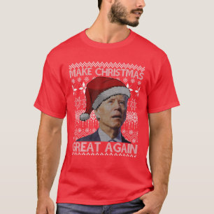 T-shirt Rendre Noël grand à nouveau Anti Biden Noël laid