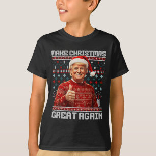 T-shirt Rendre Noël super à nouveau drôle Père Noël Trump 