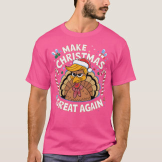 T-shirt Rendre Noël super à nouveau drôle Père Noël Trump 