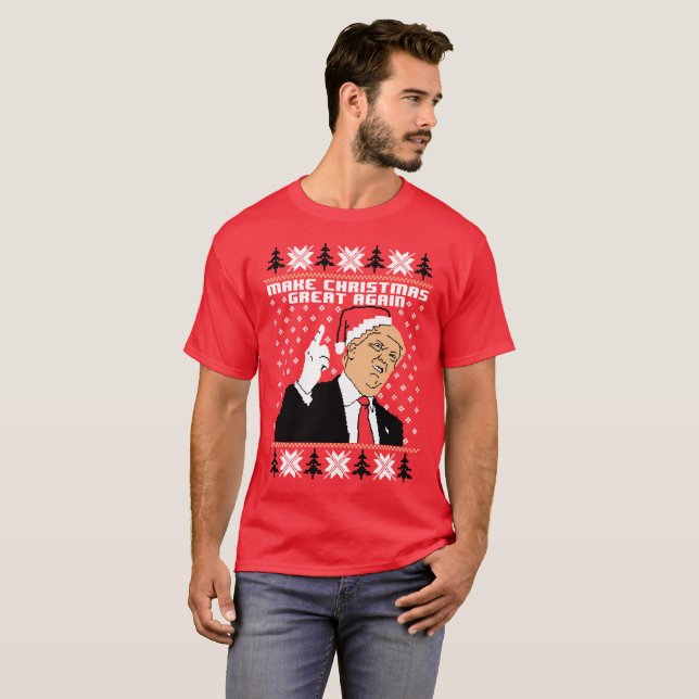 T-shirt Rendre Trump râpé pour Noël (Devant entier)