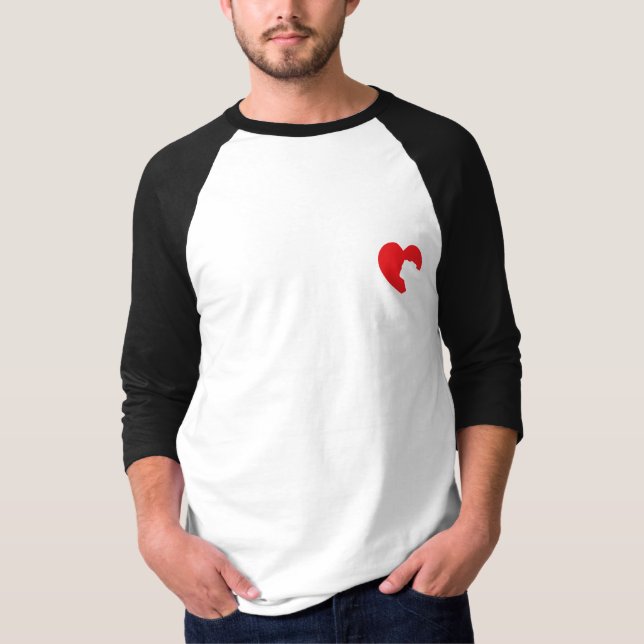 T-shirt RENIFLEZ le coeur - bouledogue (Devant)