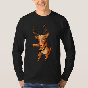 T-shirt Renne avec chapeau de Noël danse Floss à Noël