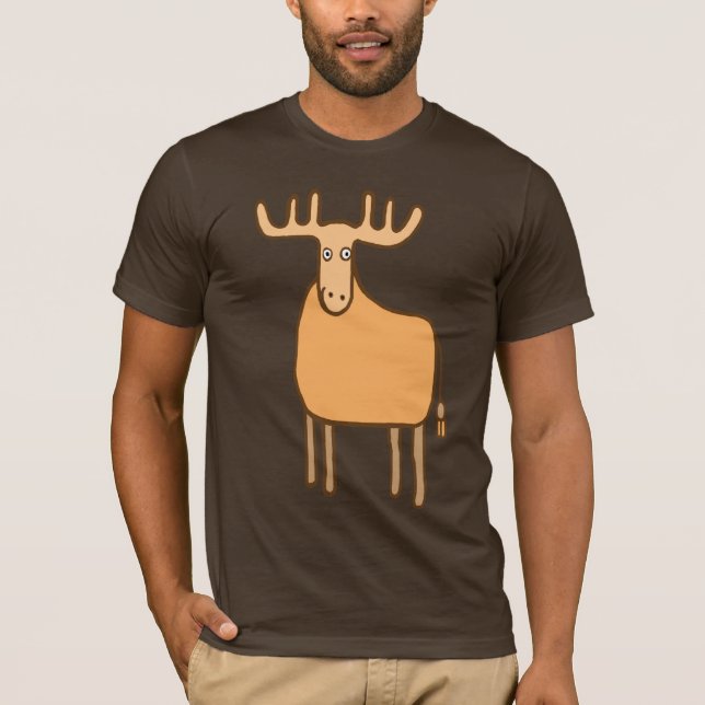 T-shirt renne de caribou d'orignal (Devant)