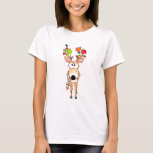 T-shirt Renne de Noël de pickleball