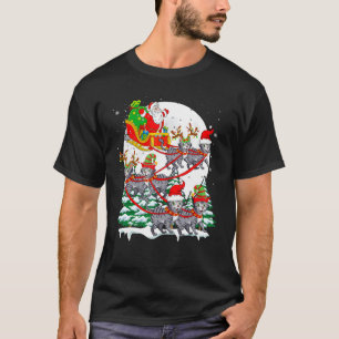 T-shirt Renne de traîneau de Noël American Shorthair
