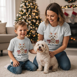 T-shirt Renne duveteux - chien Bichon Frise