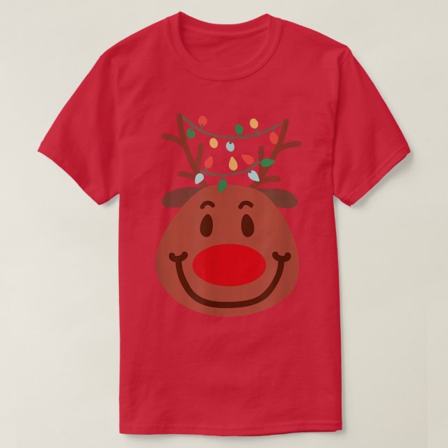 T-shirt Rennes amusantes illuminées de lumières de fées Ch (Design devant)
