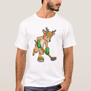 T-shirt Rennes au hockey sur glace avec bâton de hockey su
