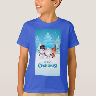 T-shirt Rennes de l'Homme de la Neige, Père Noël Joyeux No