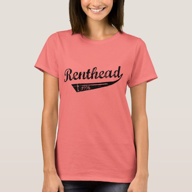 T-shirt Renthead Old School - sonnerie noire féminine (Devant)