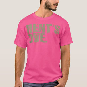 T-shirt Rent's Due work hard bodybuilder haltlifting dis