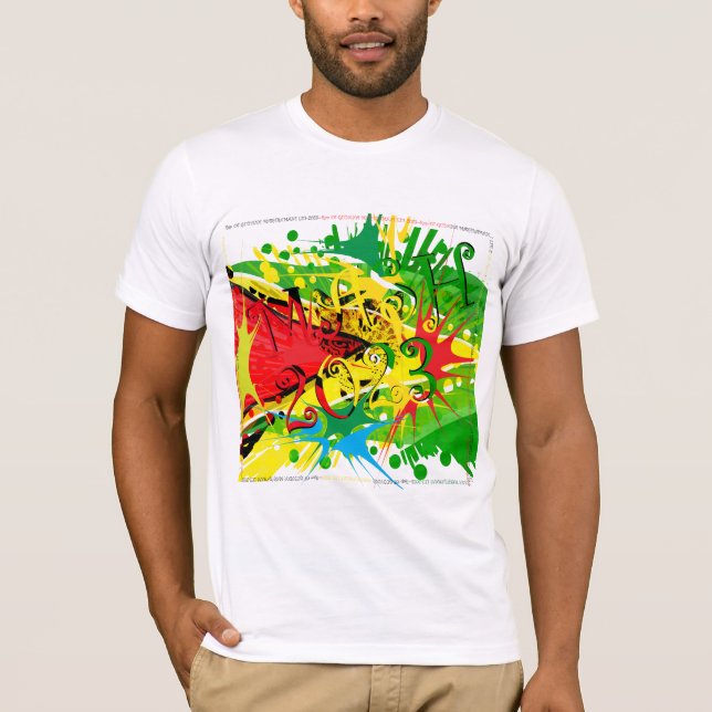 T-shirt Rep Of GUYANA MASHRAMANI L111-2023 Jaguar (Devant)