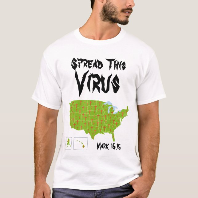 T-shirt Répandre ce virus (Devant)