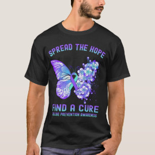 T-shirt Répandre L'Espoir Trouver Une Prévention Cure Du S