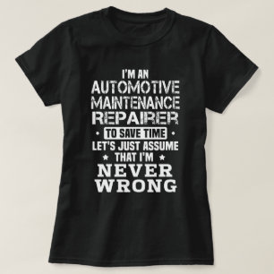 T-shirt Réparateur d'entretien automobile