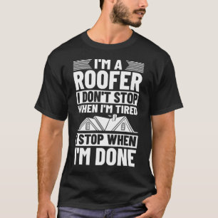 T-shirt Réparation du toit de l'entrepreneur de toiture