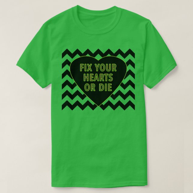 T-shirt Réparez vos coeurs ou courez votre pavillon noir (Design devant)