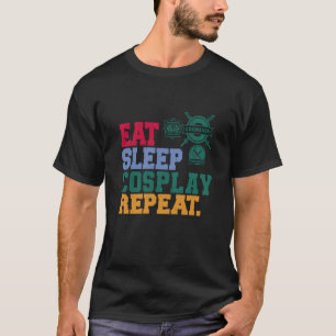 T-shirt Repas Cosplay du sommeil Cosplay Répéter Cosplayer