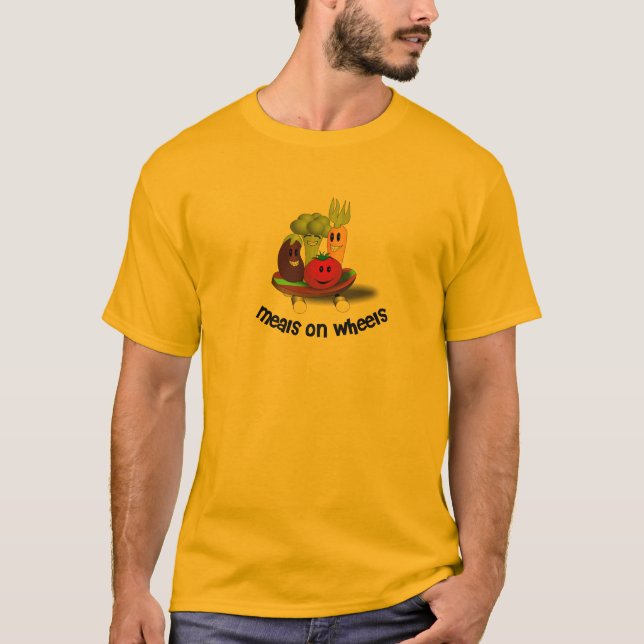 T-shirt Repas drôles sur des roues (Devant)