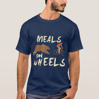 T-shirt Repas sur Roues Cyclisme Conception de la nature p