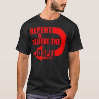 T-shirt Repentez Croire L'Évangile Jésus Foi chrétienne V