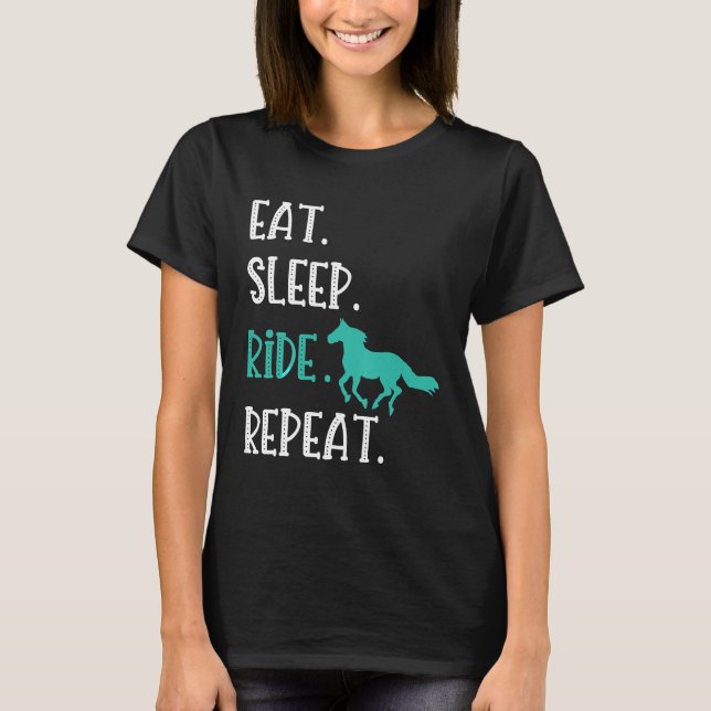 T-shirt Répéter équitation (Devant)
