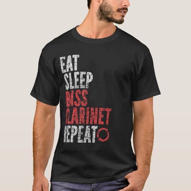 T-shirt Répéter la clarinette basse du sommeil (Devant)