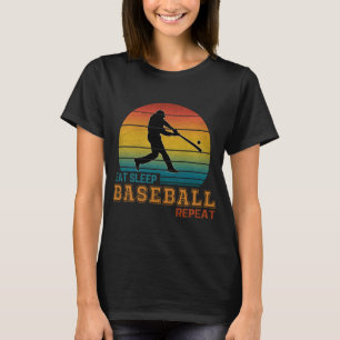 T-shirt Répéter le baseball du sommeil