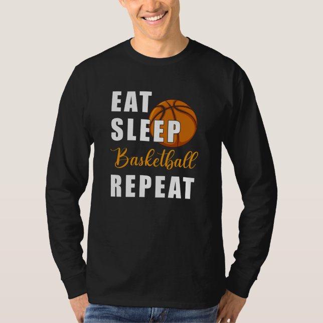 T-shirt Répéter le basketball du sommeil (Devant)